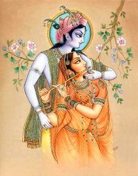 Lord Krishna mit Gespielin
